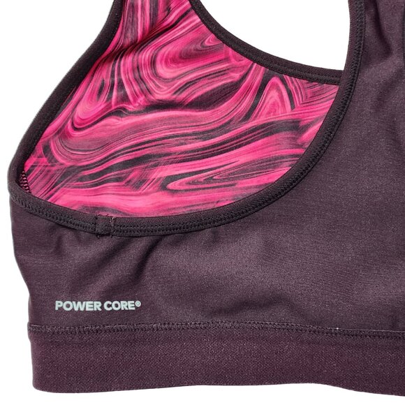 Champion Power Core Racerback Sports Bra Reversible Pink Marble to Brown Size M - Picture 12 of 12